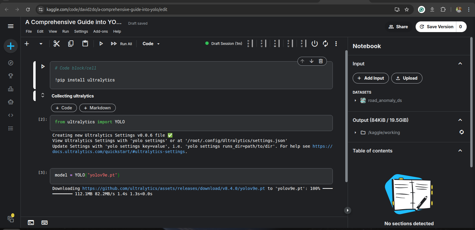 Running codes on kaggle